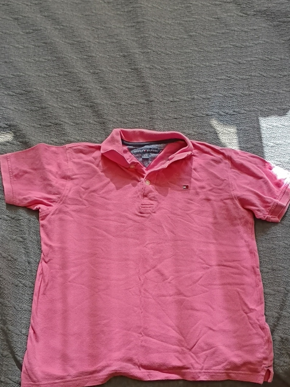 Tommy Hilfiger Kids Coral Pink Polo Shirt with Chest Logo